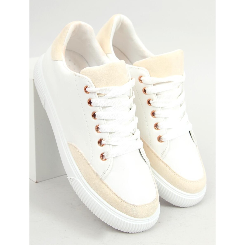 Bílé dámské tenisky 6110 Yellow bílý žlutá 1