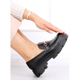 Černé mokasíny YY11 se silnou podrážkou černý 2