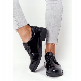 S.Barski Dámské lakované boty Oxfords S. Barski černé černý 3