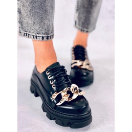 Dámské černé boty Tony s řetízkem černý 2