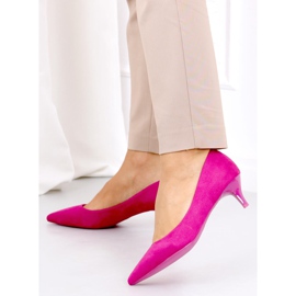 Lodičky na nízkém podpatku Ann Fushia růžový 1