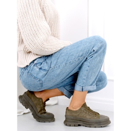 Tenisky na vysoké podrážce Lily Green zelená 1