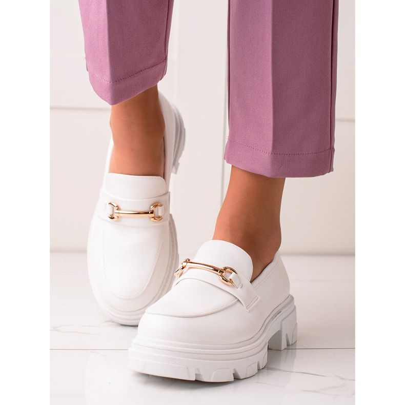 Diamantique Mokré mokasíny bílý 1