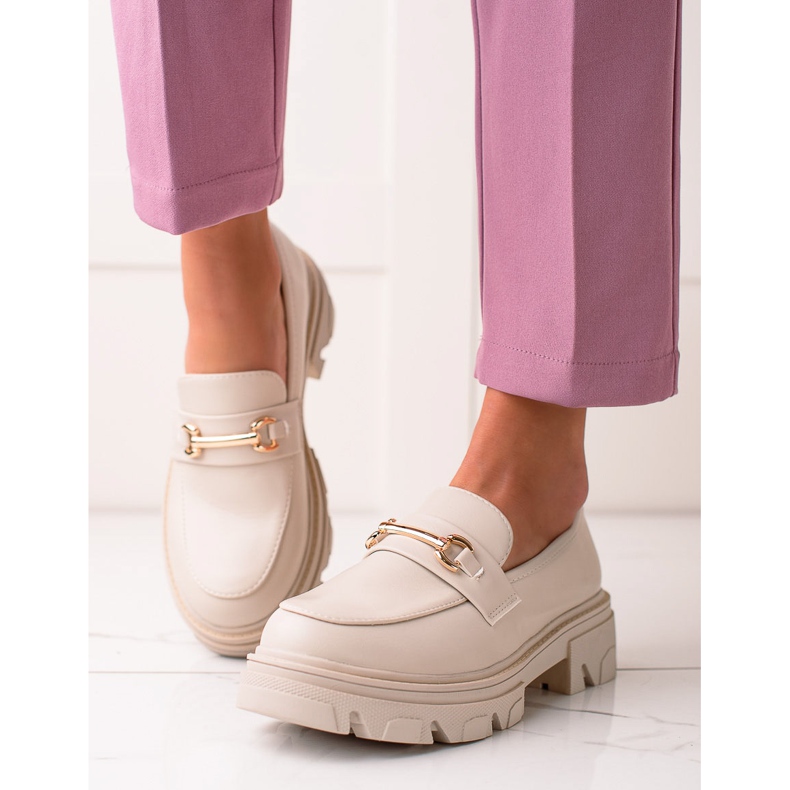 Diamantique Mokré mokasíny béžový 1