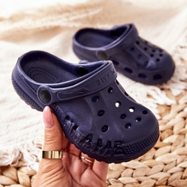 Flameshoes Dětské domácí pantofle Navy Blue Crocs námořnická modrá 1