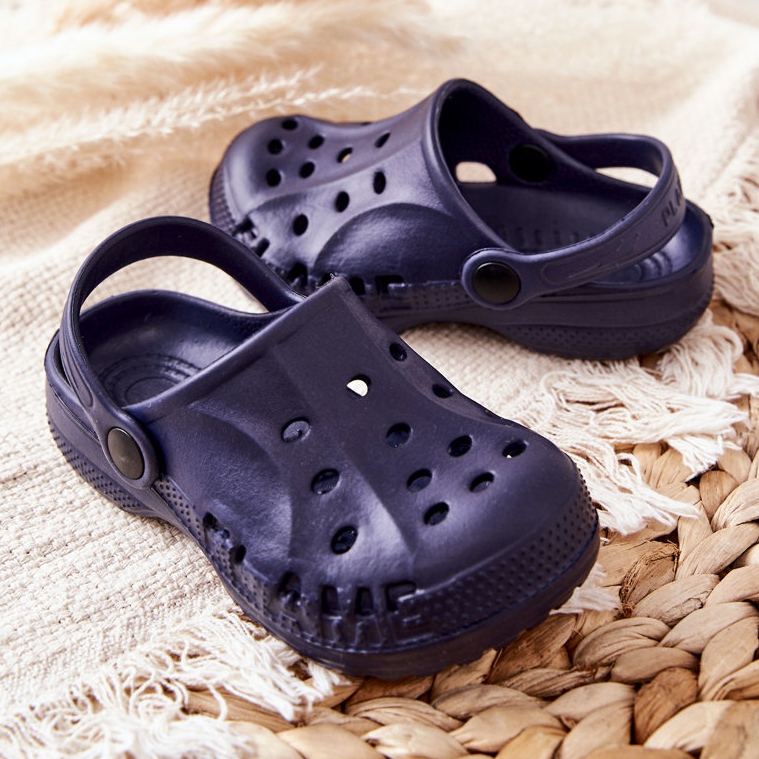 Flameshoes Dětské domácí pantofle Navy Blue Crocs námořnická modř 2