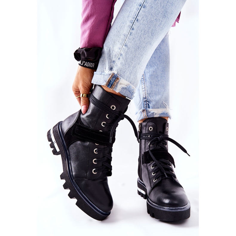 Černé kožené boty Maciejka 05219-01 černá 1