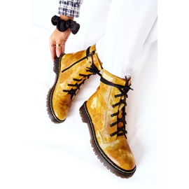 Dámské boty Glany Workers Maciejka Yellow 01609-47 žluť 1