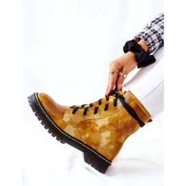 Dámské boty Glany Workers Maciejka Yellow 01609-47 žluť 2