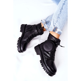 Kožení hřejiví dělníci s ledvinou Big Star II274430 Černá 2