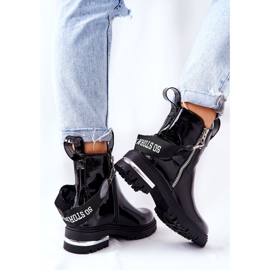 PS1 Kožené lakované teplé boty se zapínáním na zip Cortona černá 2 PS1 Kožené lakované teplé boty se zapínáním na zip Cortona černá 2