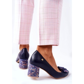 Dámské lodičky Maciejka semiš Navy Blue 3356A-19 námořnická modrá 2