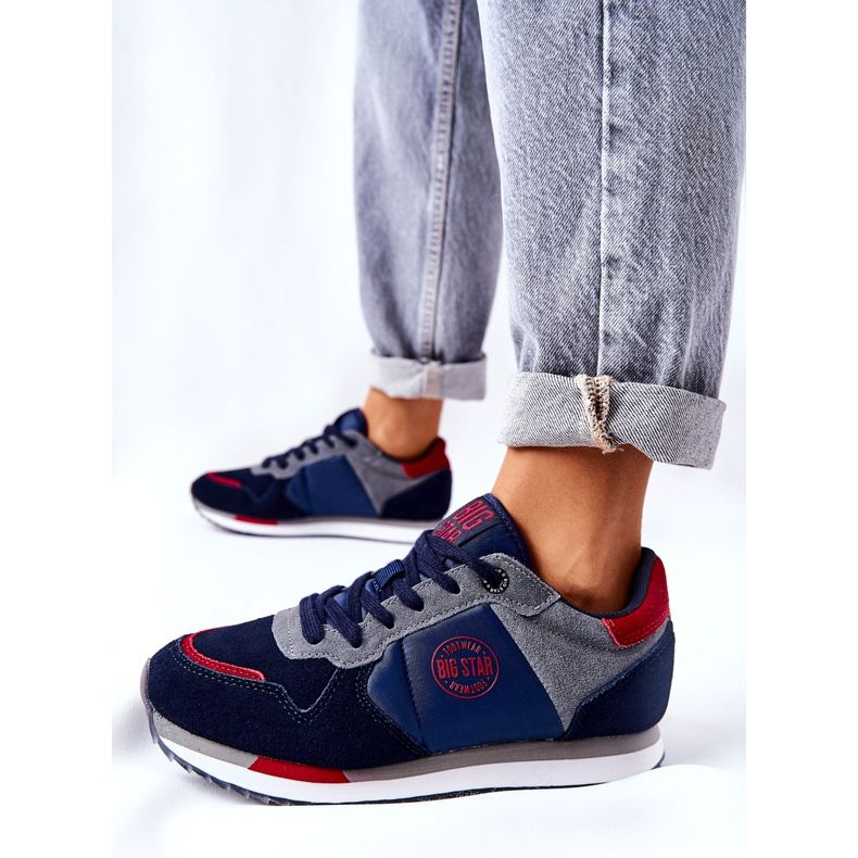 Sportovní obuv Big Star GG274A055 Navy-Red červený námořnická modř šedá 1