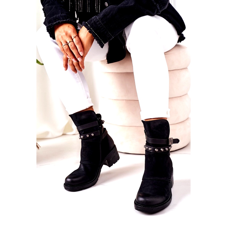 PS1 Teplé boty na vysokých podpatcích Black Effie černá 2