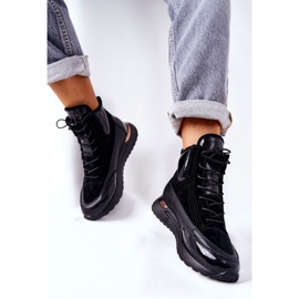 POTOCKI Černé kožené sportovní tenisky Chocci černá 2