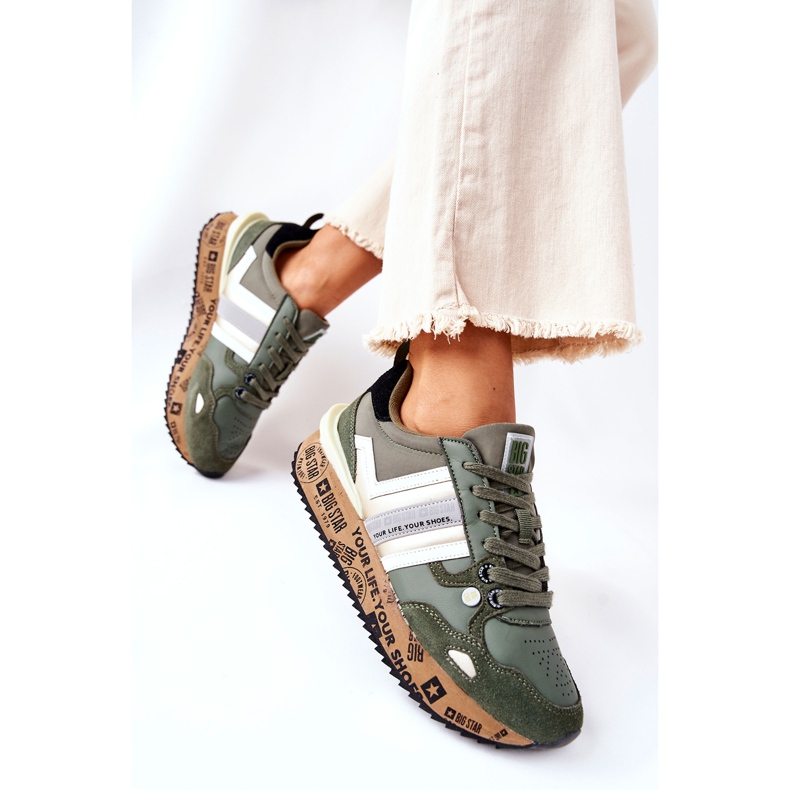 Dámská sportovní obuv Big Star II274299 Khaki zelená 2