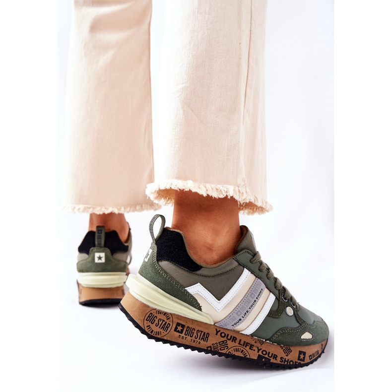 Dámská sportovní obuv Big Star II274299 Khaki zelená 1