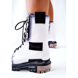 Kožené boty Teplé boty Maciejka White 05113-11 bílý černá 1