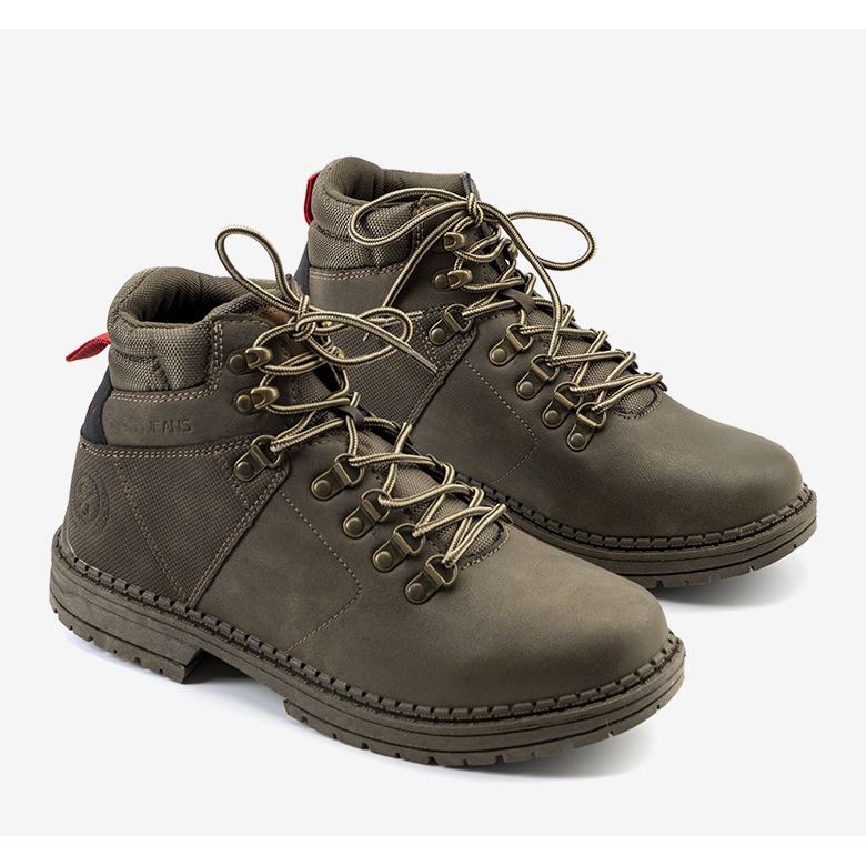 Zelené pánské trekové boty Cross Jeans Chapa zelená 1