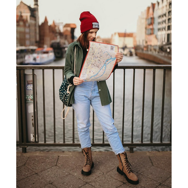 SHELOVET Semišové Boty Na Platformě hnědý 1