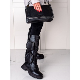 Best Shoes Vysoce módní černé boty černá 3