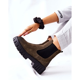 Boty Workers Warm Trappers Sergio Leone TR761 Green zelený 2