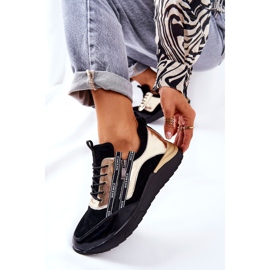 POTOCKI Kožené sportovní boty Tenisky Black Gold Minor černá 1