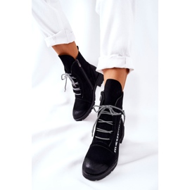 POTOCKI Kožené boty s ozdobným černým zipem Lomessa 1