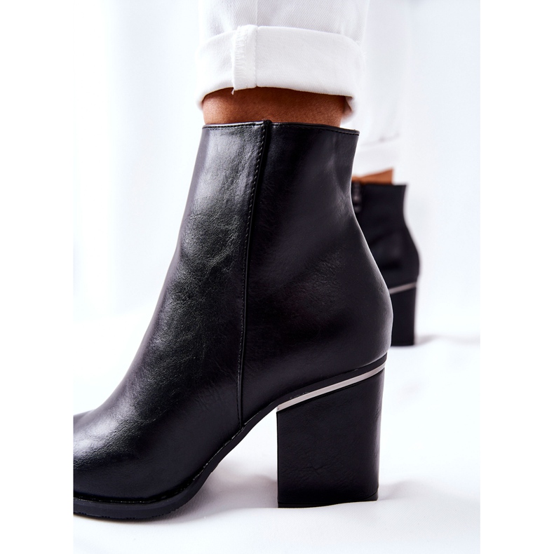 POTOCKI Klasické černé boty Airah na vysokém podpatku černá 1