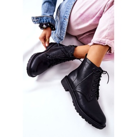 PH1 Klasické černé kožené vázané boty Melome černá 1