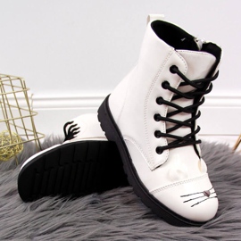 Bílé boty pro dívky zateplené Jr EVE319B bílý 1