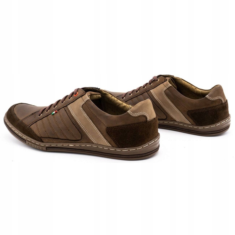 Pánské kožené boty Olivier 236GT hnědé hnědý 6