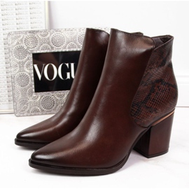 Boty zateplené hadí kůží Potocki W WOL31B hnědé hnědý 1