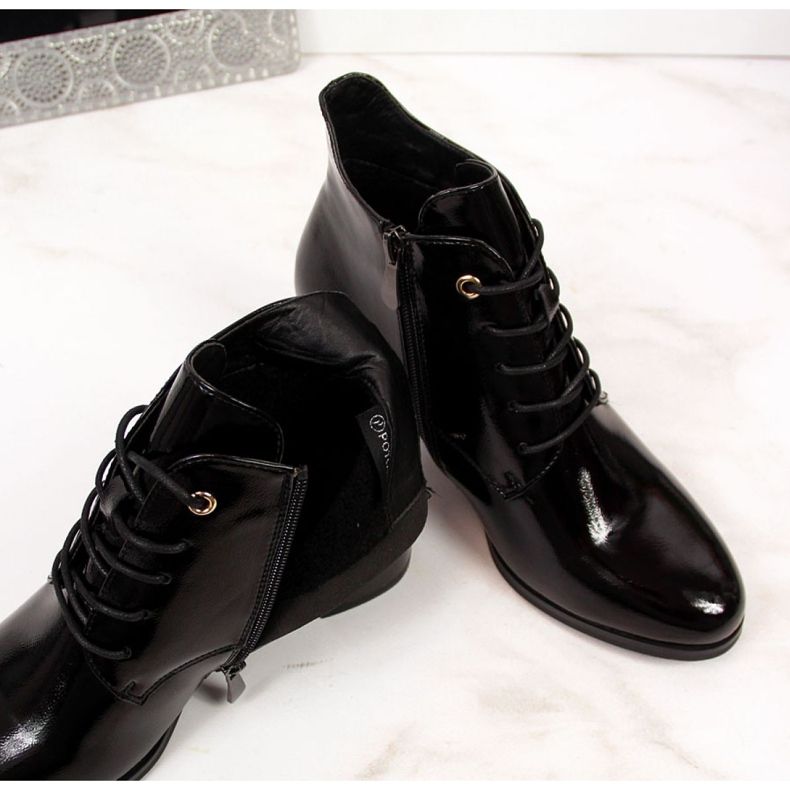 Patentované boty na vysokém podpatku Potocki W WOL32 černé černá 1