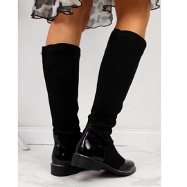 Černé semišové zateplené boty Filippo W PAW289 černá 2