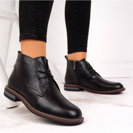 Kožené zateplené boty T.Sokolski W SCA141 černé bílý černá 1 Kožené zateplené boty T.Sokolski W SCA141 černé bílý černá 1