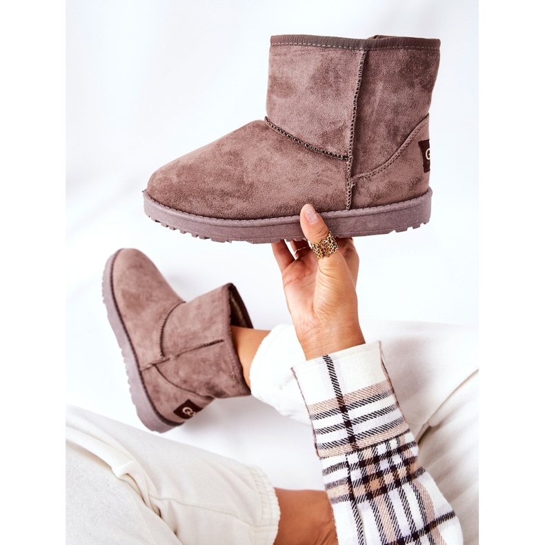 Teplé sněhové boty Vicandi Brown Fur hnědý 1