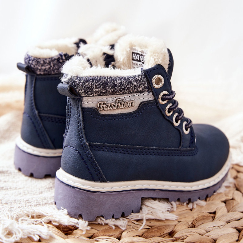 PH1 Teplé dětské lapače s kožešinou Navy Blue Estee námořnická modrá 2