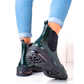 Lakované boty Łuska Sergio Leone TR746 Green zelená 1