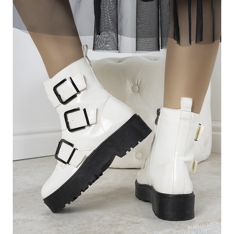 Austin bílé kotníkové boty bílý 2