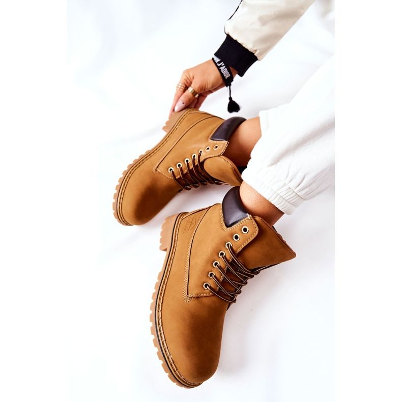 PH1 Dámské trapery zateplené tmavě béžové barvy hnědý hnědý 1