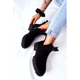 POTOCKI Černé corano boty s vykrojeným zipem černá 1