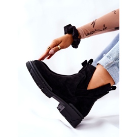 POTOCKI Černé corano boty s vykrojeným zipem černý 2