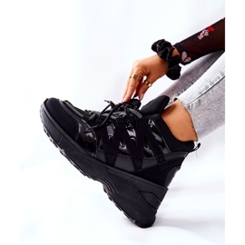 Sportovní černé klínové boty Hesane černá 2