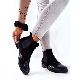 Kožené nazouvací boty Laura Messi Black 2096 černý 2