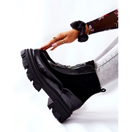 Kožené zateplené boty Laura Messi Black 2371 černá 5