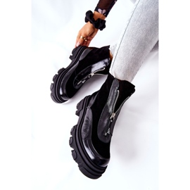 Kožené zateplené boty Laura Messi Black 2371 černá 6