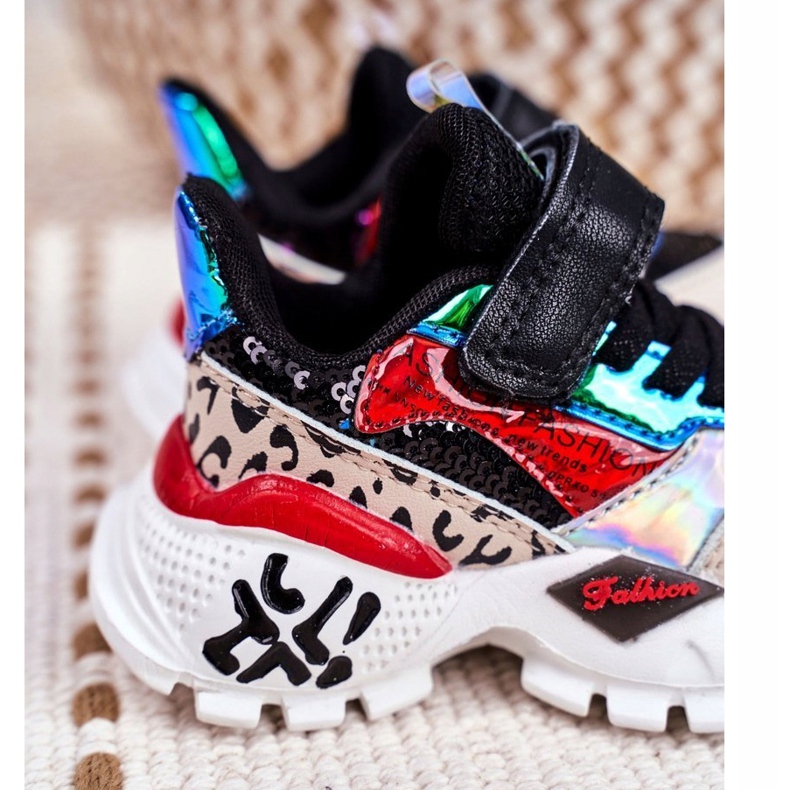 FRROCK Sportovní dětské boty se suchým zipem černé Buďte šťastní béžový černá červené modrý 3