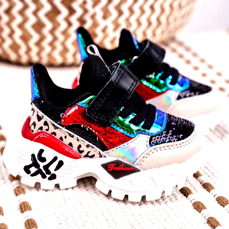 FRROCK Sportovní dětské boty se suchým zipem černé Buďte šťastní béžový černá červené modrý 1