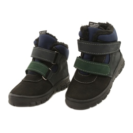 Chlapcovy boty s nepromokavou membránou Mazurek 1360 Black and Navy Blue černý 2